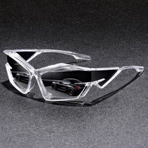 Clear Frame Sport Sunglasses UV400 Shield Wrap Cycling Streetwear Unisex